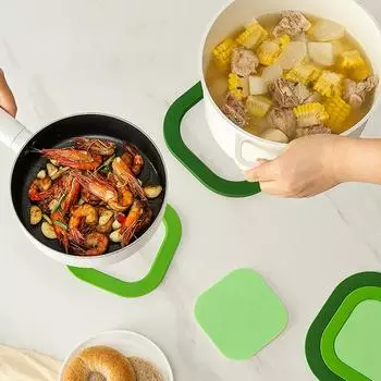 Новый магнитный силиконовый коврик для кастрюли и сковороды 3-в-1, круглые подставки под чашки, термостойкие, нескользящие, держатели для горячих кастрюль и сковородок, кухня L
