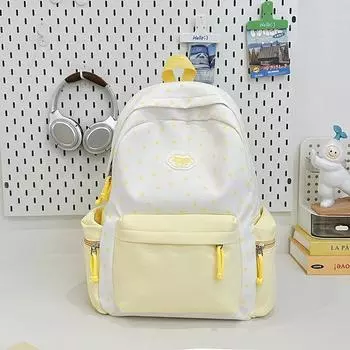 Новый маленький и свежий рюкзак, школьный рюкзак для ученика средней школы, женский универсальный повседневный рюкзак с контрастными цветами, рюкзак большой вместимости.