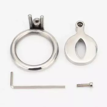 Новый маленький замок верности из нержавеющей стали плоская вагина клетка верности мужская клетка верности кольцо для пениса БДСМ секс-игрушка для мужчин F 38 50