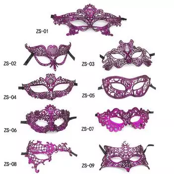 Новый Маскарад Вечернее Платье Фиолетовый Бронзовый Кружевной Маска Хэллоуин Ночной Клуб Сексуальная Маска Для Глаз ZS-01