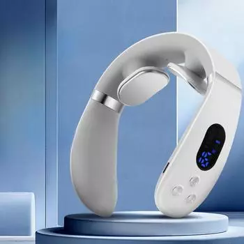 Новый массажер для шейного отдела позвоночника, многофункциональный инструмент для разминания и защиты шеи и плеч, нагревательный и зарядный массажер для шеи в подарок Buzzer model белый