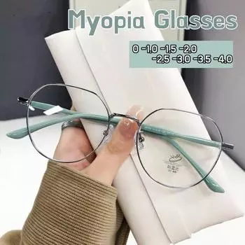 Новый металлический каркас, блокирующие синий свет, очки для близорукости, женские и мужские очки унисекс, компьютерные очки против усталости, очки для близорукости 0