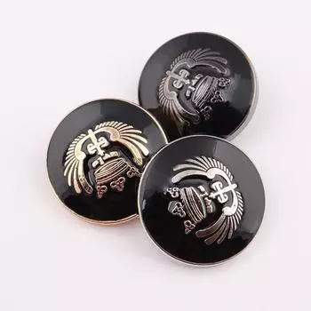 Новый металлический мужской и женский костюм, костюм, пуговица на пуговицах, черное крыло, рубашка, пуговица на пуговицах, пуговица на ветровке 11.5mm золотой