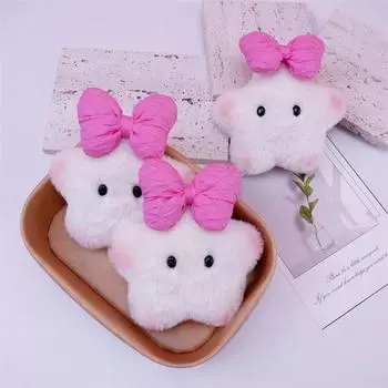 Новый милый бант звезда пищащая подвеска звезда Кирби плюшевая кукла плюшевая игрушка подвеска розовый