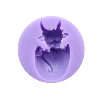 Новый милый дракон силиконовый DIY кристалл эпоксидная шоколадная выпечка фиолетовый