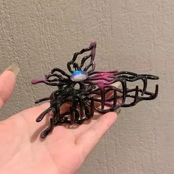 Новый милый крутой полый зажим-бабочка Женский градиентный дизайн Стразы Зажим-акула Аксессуары для волос Spice Girls