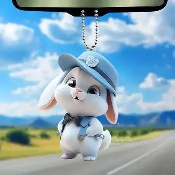 Новый милый кулон в виде щенка на рюкзаке, модный акриловый плоский автомобильный кулон, брелок-подвеска Style A