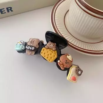 Новый милый мультяшный зажим для волос-бант для женщин и девочек, креативное украшение для волос, заколка для волос, заколка для волос «акула» для хвостика, аксессуары для волос