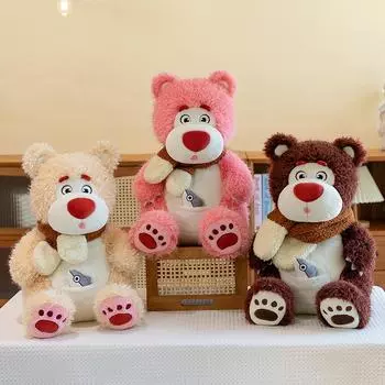 Новый милый шарф плюшевый мишка кукла креативная плюшевая игрушка кукла медведь подарок на день рождения 27Cm
