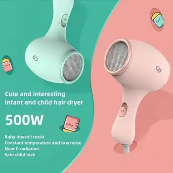 Новый мини-детский фен 500 Вт с постоянной температурой, бытовой, детский, пукающий, портативный, малошумный фен для волос