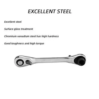 Новый мини-ключ с храповым механизмом, двухсторонний быстроразъемный ключ с храповым механизмом, отвертка, шестигранные динамометрические ключи, ручные инструменты для ремонта 66g