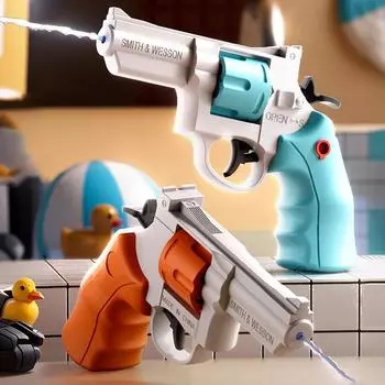 Новый мини-левый водный пистолет, детский, для улицы, пляжа, многократная стрельба, игрушечный пистолет, летний водный бой, ручной пистолет для мальчиков красный