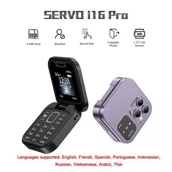 Новый мини-раскладной мобильный телефон FM-радио Magic Voice Blacklist Speed Dial Vibration 2SIM-карты Маленький дисплей Складной телефон YES