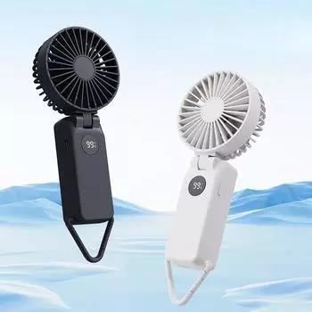 Новый мини-ручной бесшумный маленький вентилятор со светодиодным дисплеем, трехступенчатая регулировка, переносные летние приборы для использования в помещении и на открытом воздухе