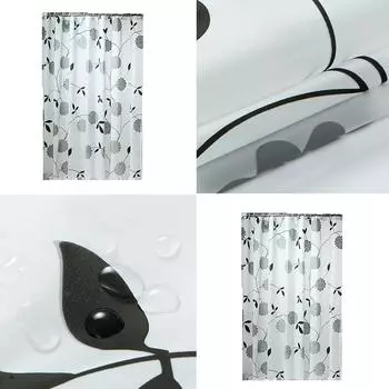 Новый минималистский растительный акварельный ленточный цветок ванная комната антиплесневый и водонепроницаемый декор занавеска для душа аксессуары для ванной комнаты
