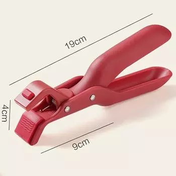 Новый многоцелевой силиконовый нескользящий зажим с теплоизоляцией и защитой от ожогов, красный