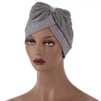 Новый многоцветный бант, модная бандана, шляпа, крест, большой бант, комплект, бандана с бриллиантами, женская бандана, мусульманская золотой