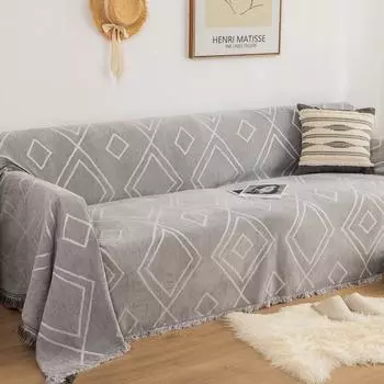Новый многофункциональный чехол для дивана из шенилла, жаккардовый гобелен, диванная подушка, одеяло, декоративный чехол от пыли, защитный чехол для мебели 180x130