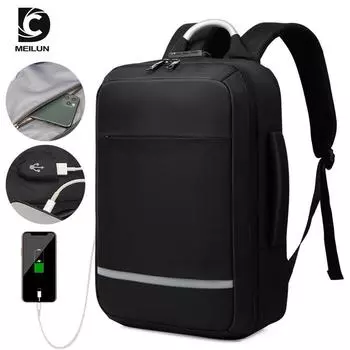 Новый многофункциональный противоугонный рюкзак для деловых поездок, трехразовая сумка из ткани Оксфорд, мужской рюкзак для компьютера светло-серый