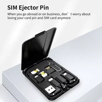 Новый многофункциональный универсальный смарт-адаптер для хранения карт памяти 15 Вт беспроводная зарядка для iPhone дорожная портативная сумка для хранения чёрный