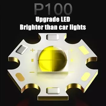 Новый модернизированный светодиодный налобный фонарь P100/P90 с большим радиусом действия, перезаряжаемый водонепроницаемый налобный фонарь для кемпинга, пешего туризма, экстренной рыбалки XHP-90