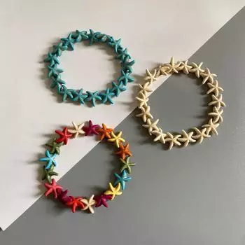 Новый модный браслет для пары синего и белого цвета с морской звездой для мужчин и женщин, подарок, летний браслет, браслет дружбы, ювелирные изделия ручной работы белый