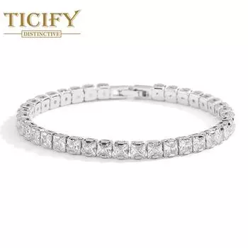 Новый модный браслет с геометрическим цирконом, чувство высокого уровня белый