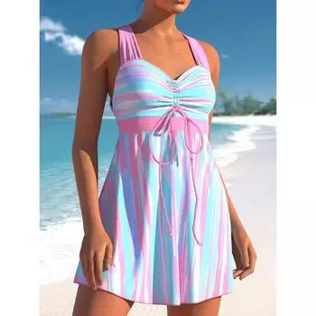 Новый модный цельный купальник с высокой талией, сексуальный женский тонкий и консервативный купальник большого размера, пляжный купальник бикини S