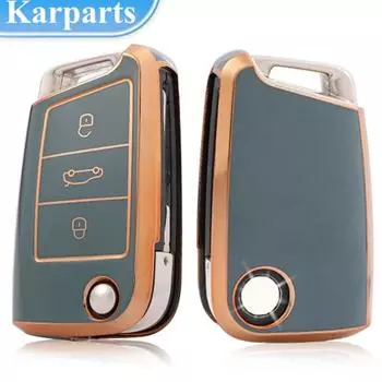 Новый модный чехол для ключей из ТПУ для VW Volkswagen Golf 7 MK7 Tiguan MK2 для Seat Ateca Leon FR Ibiza Skoda Octavia Kodiaq красный