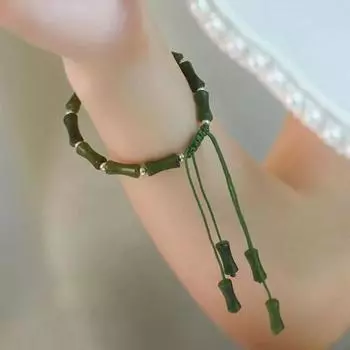 Новый модный дизайн, имитация нефрита, бамбука, плетеный браслет из веревки для влюбленных, ювелирные изделия.