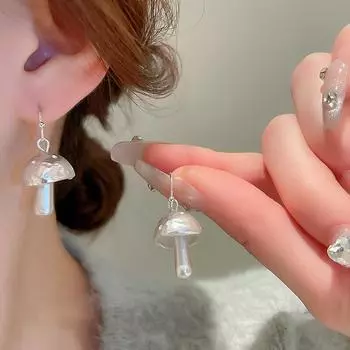 Новый модный дизайн, персонализированные серьги с грибной геометрией для женщин