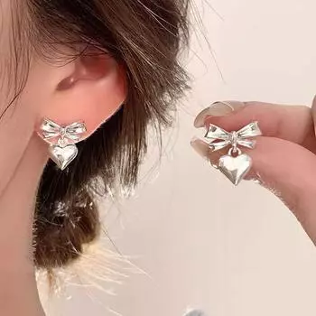 Новый модный дизайн Sense Bowknot Love Простые серьги для женщин