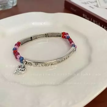 Новый модный дизайн Sense Красочный браслет из бисера с подвеской Love Love