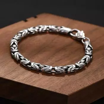 Новый модный и универсальный браслет с узором «Мир» для мужчин, ретро и высококачественные мужские украшения ручной работы 18CM