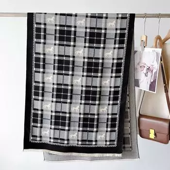 Новый модный кашемировый шарф Толстый теплый зимний для женщин Корейский стиль Двусторонний Платки Шейный платок Женский Кисточки Одеяло 66X192Cm