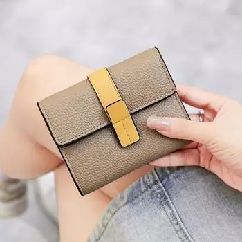 Новый модный кошелек для женщин, дизайнерская сумка-кошелек из искусственной кожи, повседневные женские короткие кошельки чёрный