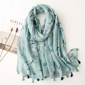 Новый модный летний женский шарф Bohemia Flower Beach Hijab Shawls and Wraps Женский платок Echarpe Designer Pashmina Bandana