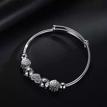 Новый модный семейный серебряный браслет Pan с персонализированным браслетом в тон от сердца к сердцу, подарок на день рождения Adjustable size
