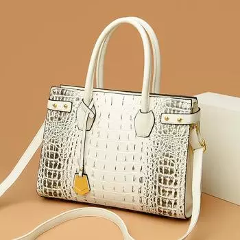 Новый модный стиль женской ежегодной сумки на четыре сезона с рисунком крокодила, большой емкости, сумка для мам среднего возраста, ручная, через плечо, наклонная, с перекидной ручкой