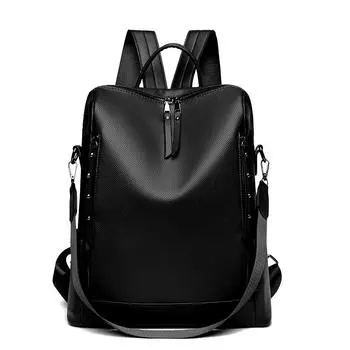 Новый модный тренд! Появился новый модный вместительный универсальный женский рюкзак. чёрный