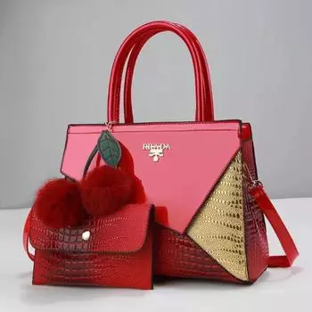 Новый модный универсальный комплект из двух предметов роскошная сумка большая вместительная повседневная сумка-тоут высокого класса сумка через плечо женская сумка