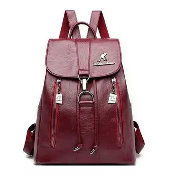 Новый модный универсальный женский рюкзак, модная повседневная сумка-ведро из мягкой кожи большой вместимости