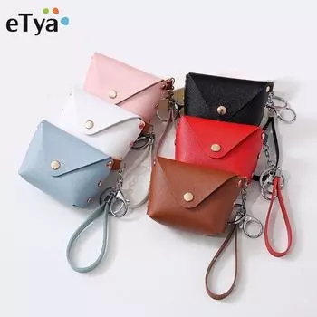 Новый модный женский мини-кошелек из искусственной кожи, держатель для карт, кошелек для монет, однотонный клатч, детские кошельки, маленькая сумочка светло-синий