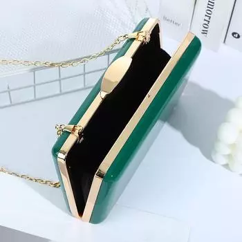 Новый модный женский стиль от Diansheng, держащая в руке портативную банкетную сумку на одно плечо 19*4*10.5 чёрный