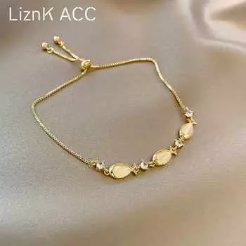 Новый модный золотой браслет из циркония с рыбками для женщин, регулируемый браслет, ювелирные изделия для вечеринок, подарки