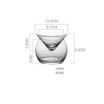 новый Молекулярная миксология Прослойка Треугольный Хвост Ледяной Хрустальный Бокал для вина Конус Мартини Шаровидный Набор Бармен Специальный Питьевой Стакан 401-500ml