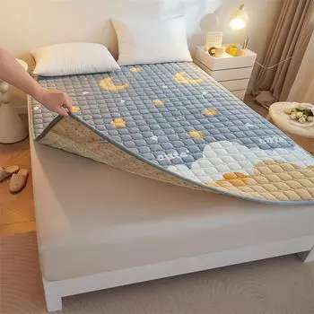 Новый молочный бархатный стеганый матрас, мягкая подушка, домашний матрас для кровати, защитный коврик для отеля, татами, подушка для кровати 90*200cm