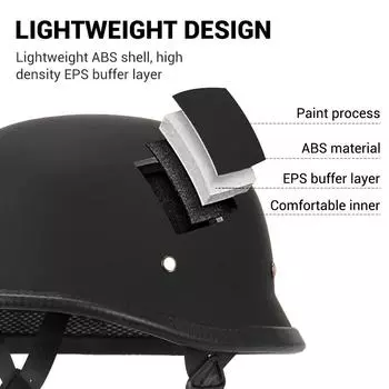 Новый мотоциклетный ретро-шлем, полушлем унисекс для мотоцикла с открытым лицом, ретро-шлем, байкерский пилот, сертификационный шлем DOT M
