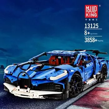 Новый MouldKing 13125, совместимый супергоночный радиоуправляемый автомобиль, игрушки, рождественские подарки, строительные блоки, кирпичи для детей