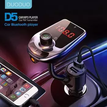 Новый Mp3-плеер Bluetooth автомобильный комплект музыкальный плеер FM-передатчик модулятор с двойным USB-зарядным устройством 3.0a динамики AUX соединение car bluetooth charger чёрный